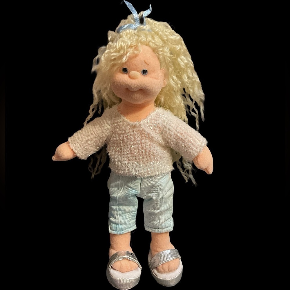 Vintage TY Beanie Boppers Plush Dolls Sassy Adorable Plush Doll with Blonde Hair